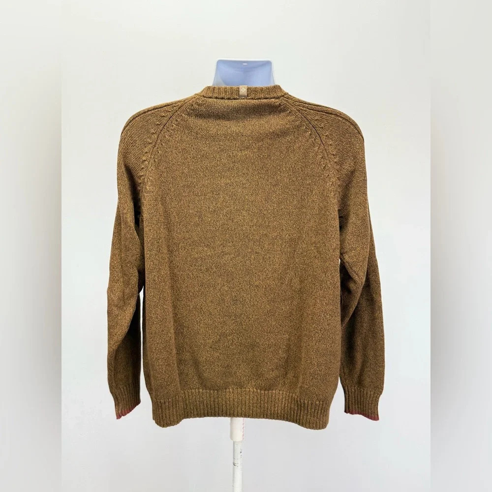 COLUMBIA Men’s brown heather V neck sweater size L - Picture 8 of 12